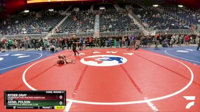 63 lbs Cons. Round 2 - Aksel Polson, Thermopolis Wrestling Club vs Ryder Gray, Moorcroft Mat Masters Wrestling Club