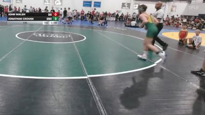 100 lbs Round 1 (6 Team) - Jonathan Crouse, GREAT BRIDGE WRESTLING CLUB vs John Walsh, GREAT NECK WRESTLING CLUB GOLD