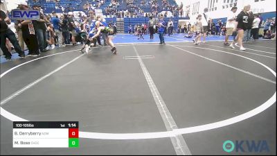 100-105 lbs Semifinal - Blaine Derryberry, Team Nomad vs Mac Boso, Choctaw Ironman Youth Wrestling