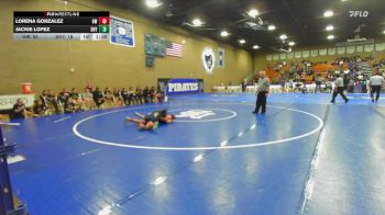 145 lbs Quarterfinals (16 Team) - Lorena Gonzalez, Golden West vs Jackie Lopez, Sunnyside