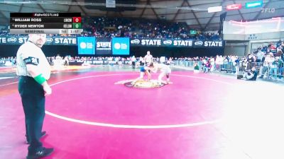 Boys 3A 126 lbs Semifinal - William Ross, Lincoln (Tacoma) vs Ryder Newton, Kelso