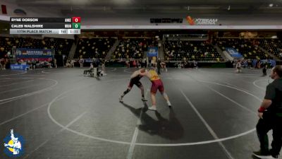 215 lbs 17th Place Match - Ryne Dobson, Ankeny vs Caleb Walshire, Wilmot Union