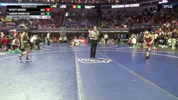 1A-106 lbs Champ. Round 1 - Wyatt Hieber, MVAOCOU vs Aaron Domeyer, Beckman Catholic