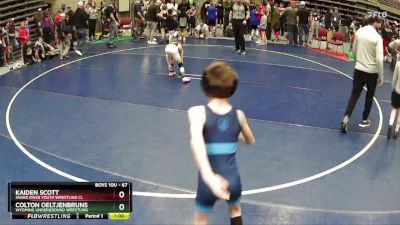 67 lbs Champ. Round 1 - Colton Oeltjenbruns, Wyoming Underground Wrestling vs Kaiden Scott, Snake River Youth Wrestling Cl