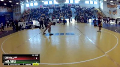 120 Blue Round 2 - LUKE ALCUS, Cypress Creek H S vs Carson Lutz, Glynn Academy