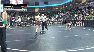 106 lbs Consolation Wb - Cooper Krob, Mount Vernon vs Lyric Wellman, Independence