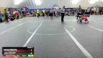 140 lbs Round 5 (8 Team) - Josh Mitcham, Olmsted Falls vs Myles Preston, Noke Wrestling RTC