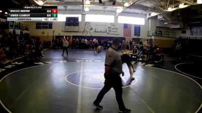 215 lbs Semifinal - Rocco Reifer, Moshannon Valley Hs vs Owen Conroy, Ringgold Hs