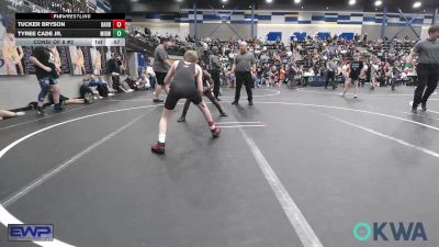 88 lbs Consi Of 8 #2 - Tucker Bryson, Harrah Little League Wrestling vs Tyree Cade Jr., Midwest City Bombers Youth Wrestling Club