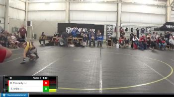 91 lbs Round 4 - Tanner Mills, Dundee MI vs Bryson Connelly, ARES Wrestling