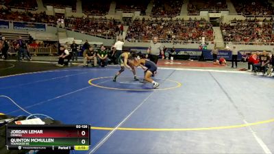 D2-126 lbs Cons. Round 3 - Quinton McMullen, Youngker HS vs Jordan Lemar, Cienega