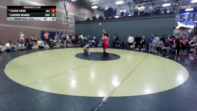 112 lbs Cons. Round 2 - Caleb Heim, Grizzly Wrestling Club vs Carter Bones, Fighting Squirrels Wrestling Club