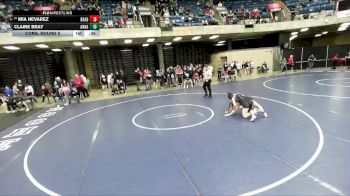 120 lbs Cons. Round 5 - Mia Nevarez, Unattached vs Claire Bray, Unattached