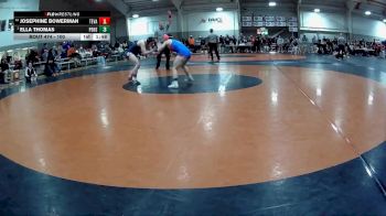 100 lbs Champ. Round 3 - Ella Thomas, Poland Seminary High School vs Josephine Bowerman, Teays Valley High School