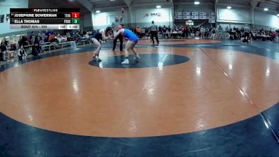 100 lbs Champ. Round 3 - Ella Thomas, Poland Seminary High School vs Josephine Bowerman, Teays Valley High School