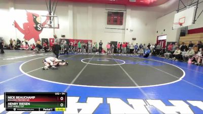 74 lbs Quarterfinal - Henry Riesen, East Noble TUF vs Nick Beauchamp, Bulldog Premier WC