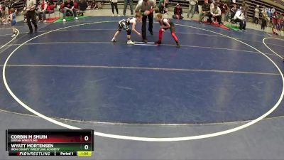 59 lbs Cons. Round 2 - Corbin M Smuin, Uintah Wrestling vs Wyatt Mortensen, Iron County Wrestling Academy