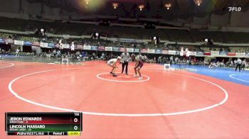 132 lbs Finals (2 Team) - Jeron Edwards, Kings Fork vs Lincoln Massaro, Ocean Lakes