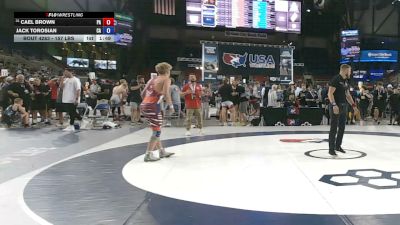 157 lbs Champ. Rd Of 128 - Cael Brown, Pennsylvania vs Jack Torosian, California