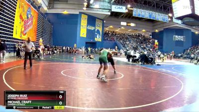 150 lbs Champ. Round 1 - Joseph Ruiz, St Peter Prepatory vs Michael Craft, Camden Catholic