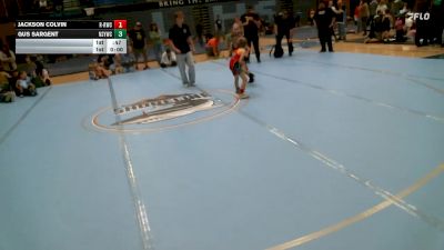 52-55 lbs Round 3 - Gus Sargent, North Summit Youth Wrestling C vs Jackson Colvin, RWC - Roy Wrestling Club