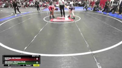 130 lbs Cons. Round 3 - Georgia Michalchuk, Archbishop Riordan vs Sophia Reynoso, Liberty