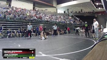 90 lbs Round 3 (6 Team) - John Alvarado, Team Texas Blue vs Nathan Hemmingsen, Nebraska Maize