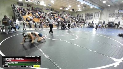 105 lbs Cons. Round 4 - Naima Ochoa, Gahr vs Nethania Munguia, La Quinta