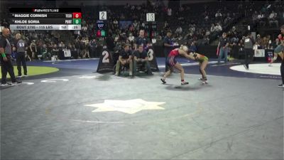 115 lbs Consi Of 8 #2 - Maggie Cornish, Tesoro (SS) vs Khloe Soria, Porterville (CS)