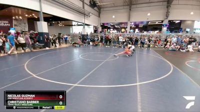 86 lbs Round 3 - Christiano Barber, Texas Select Wrestling vs Nicolas Guzman, ONE Wrestling Academy