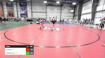 142 lbs Rr Rnd 2 - Jonah Strain, Indiana Outlaws Maroon vs Izaac Robertucci, TYW New Breed Jr High