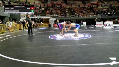 Junior Boys - 150 lbs Champ. Round 2 - Isaac Ceja, Firebaugh High School Wrestling vs Damian Saldivar