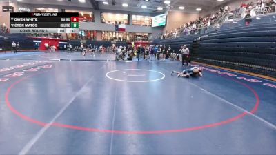 113 lbs Cons. Round 3 - Owen White, Dallas Jesuit College Prep School vs Victor Matos, CW College Park