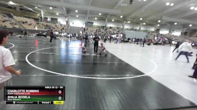 58 lbs Quarterfinal - Emilia Rodela, Iron Knights vs Charlotte Robbins, Bison Takedown Club