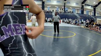 106 lbs 4th Wrestleback (16 Team) - Jude Goss, Lumpkin Co. vs Deyson Lopez, Gilmer County