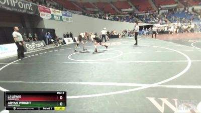 4A-175 lbs 5th Place Match - Aryan Wright, Marshfield vs JJ Lewis, Philomath