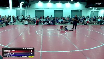 77 lbs Placement Matches (16 Team) - Aaron Lopez, California vs Logan Tuck, New Jersey