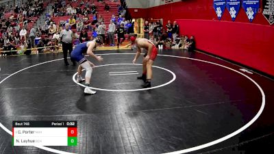 172 lbs Cons. Semi - Cooper Porter, Meyersdale Area Hs vs Noah Layhue, Bethlehem Center Hs