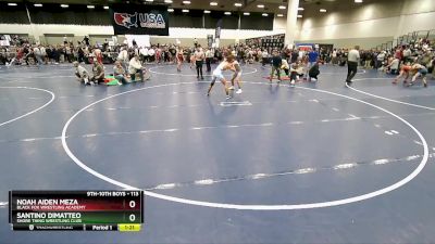 113 lbs Quarterfinal - Santino DiMatteo, Shore Thing Wrestling Club vs Noah Aiden Meza, Black Fox Wrestling Academy