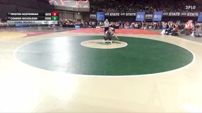 Boys 2A 150 lbs Cons. Round 3 - Tristen Hosterman, North Kitsap vs Conner Nicholson, East Valley (Spokane)