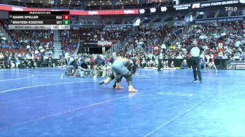 3A-190 lbs Champ. Round 2 - Gianni Speller, Waterloo East vs Brayden Koester, Bettendorf