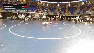 70 lbs Consy 6 - Brody Myers, Portage vs Ethan Woleslagle, Elizabeth Forward