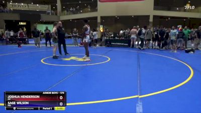 175 lbs Cons. Round 4 - Joshua Henderson, OK vs Sage Wilson, MO