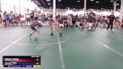 85-90 lbs Round 1 - Abigail Neidig, Mayfield Mat Academy vs Callie Trail, Unattached