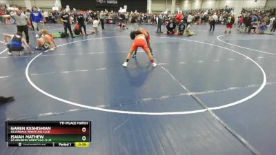 113 lbs 7th Place Match - Isaiah Mathew, NG Bombers Wrestling Club vs Garen Keshishian, Silverback Wrestling Club