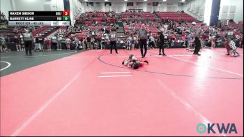 49 lbs Consi Of 8 #2 - Haxen Gibson, Wolfpak Wrestling vs Barrett Kline, Piedmont