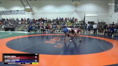 160 lbs Champ. Round 2 - Karen Sanchez, Cerritos College vs Nyomi Mesa, Mt. San Antonio College