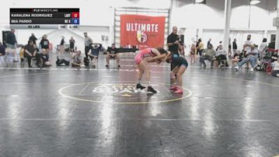 95 lbs Rr Rnd 2 - Karalena Rodriguez, Lady Warriors Wrestling Club - GK12E vs Mia Pardo, NC Gold - GK12E