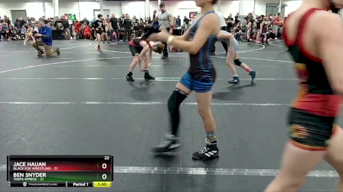 80 lbs Round 1 (8 Team) - Jace Hauan, Black Fox Wrestling vs Ben Snyder ...