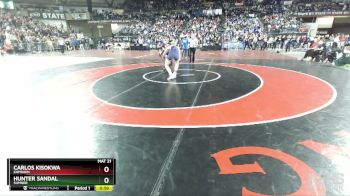 4A 144 lbs Cons. Round 3 - Carlos Kisokwa, Kamiakin vs Hunter Sandal, Sumner